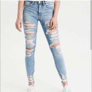 American Eagle ripped skinny jeans